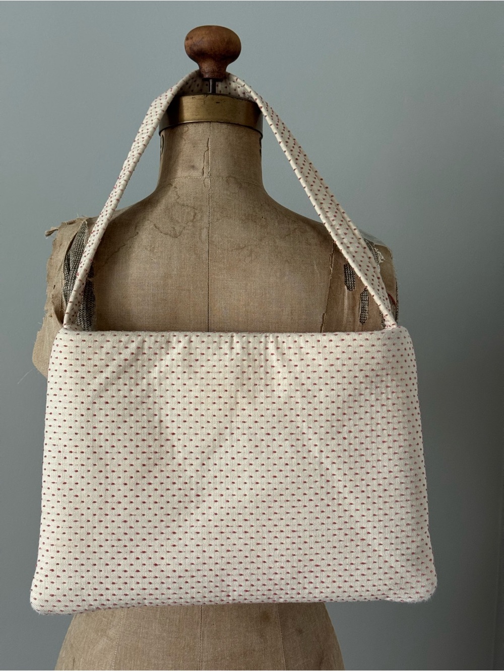 Pilgrim by Alyssa Miller Paloma Cream Red Swiss Dot Purple Satin Bag
